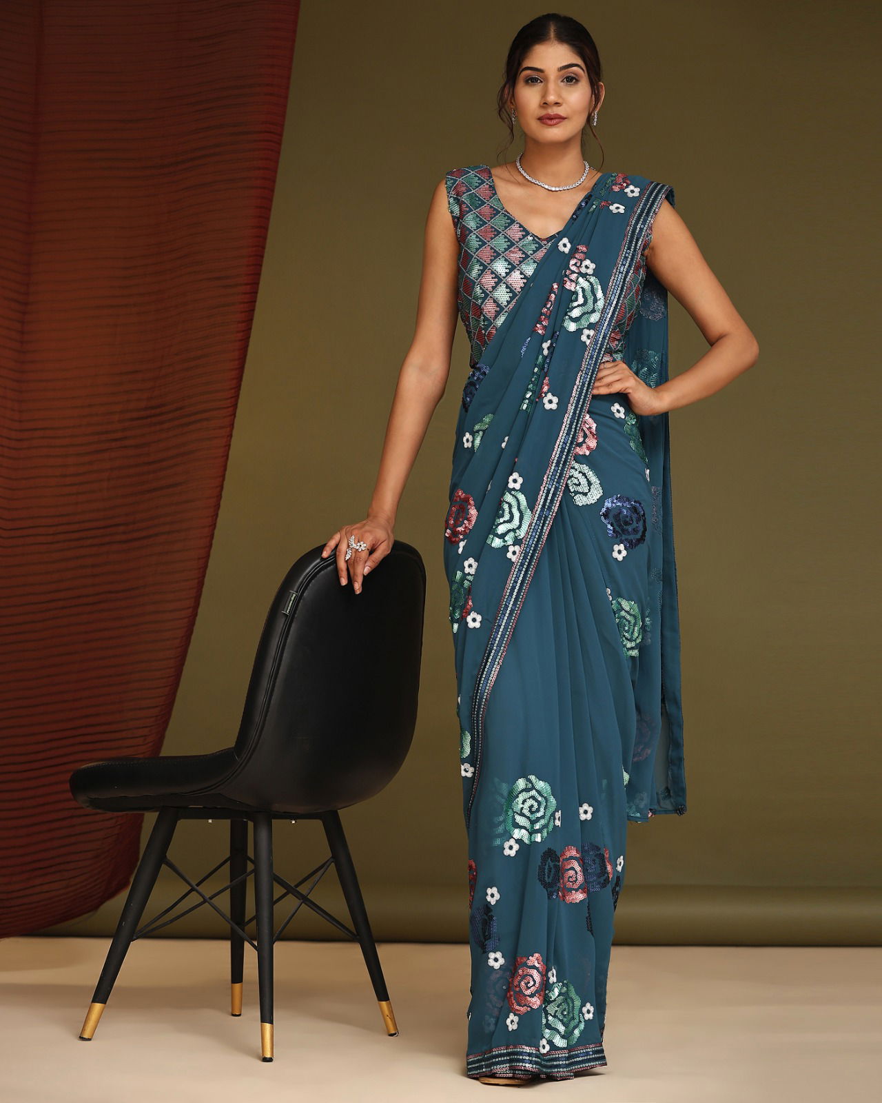 Amoha Trendz 249 Readymade Party Wear Sarees
